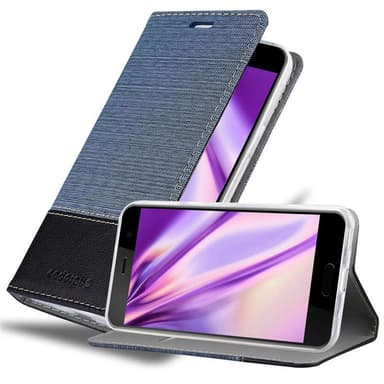 HTC U PLAY Suojakuori Lompakkokotelo (Sininen)