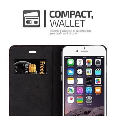iPhone 6 / 6S Suojakuori Lompakkokotelo (Punainen)