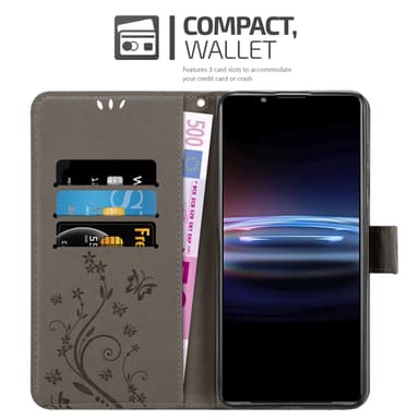 Sony Xperia PRO-I Suojakuori Lompakkokotelo (harmaa)