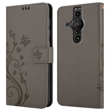Sony Xperia PRO-I Suojakuori Lompakkokotelo (harmaa)