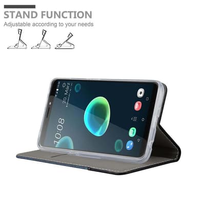 HTC Desire 12 PLUS Suojakuori Lompakkokotelo (Sininen)