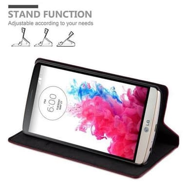 LG G3 Suojakuori Lompakkokotelo (Punainen)
