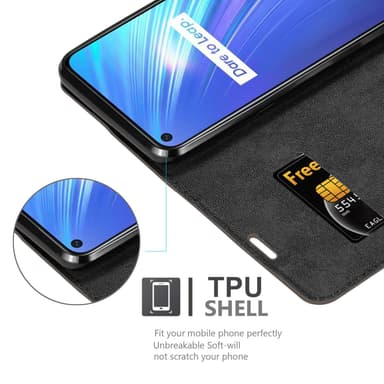 Realme 6 4G / 6s Suojakuori Lompakkokotelo (Ruskea)