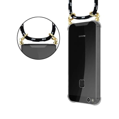 Huawei P10 LITE Suojakuori Kotelo Ketju (Musta)