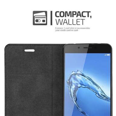 Honor 6C Suojakuori Lompakkokotelo (Musta)