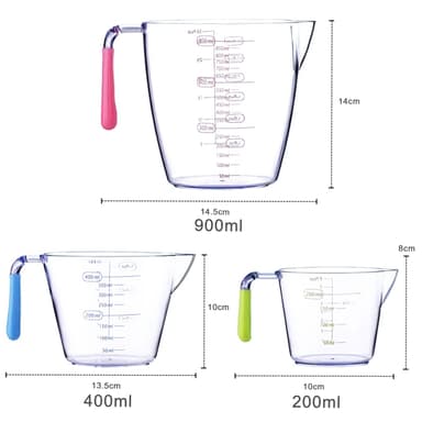 Mittakannu Mittapannu 3x 200 ml, 400 ml, 900 ml