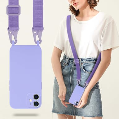 Suojakuori iPhone 12 MINI Kotelo Ketju (Violetti)