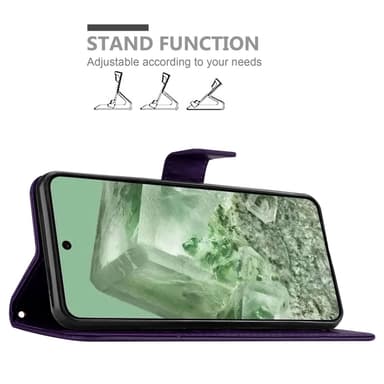 Google Pixel 8 Suojakuori Lompakkokotelo (Violetti)