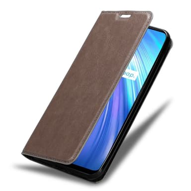 Realme 6 4G / 6s Suojakuori Lompakkokotelo (Ruskea)