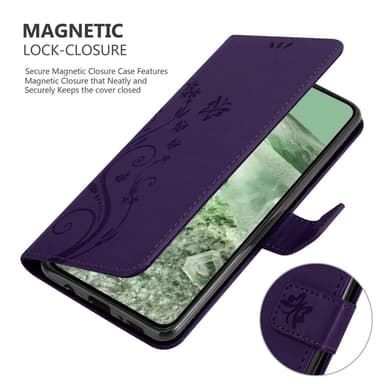Google Pixel 8 Suojakuori Lompakkokotelo (Violetti)
