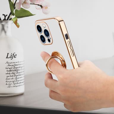 iPhone 13 PRO MAX Suojakuori Kotelo (Valkoinen)