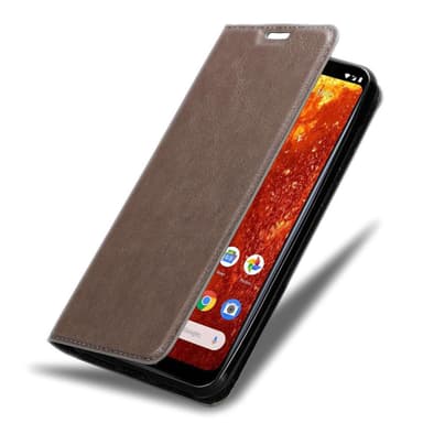 Nokia 8.1 Suojakuori Lompakkokotelo (Ruskea)