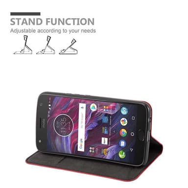 Motorola MOTO X4 Suojakuori Lompakkokotelo (Punainen)