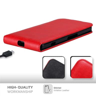 Nokia Lumia 950 XL Suojakuori Lompakkokotelo (Punainen)