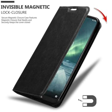 Nokia 7.2 Suojakuori Lompakkokotelo (Musta)