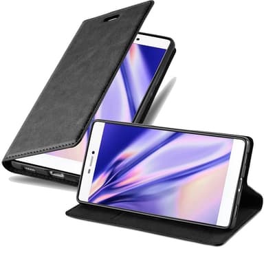 Huawei P8 Suojakuori Lompakkokotelo (Musta)
