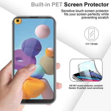 Samsung Galaxy A21 Suojakuori Cover (Läpinäkyvä)