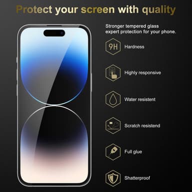 iPhone 14 PRO MAX Näytönsuoja Karkaistu lasi Suojakalvo
