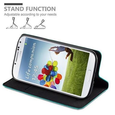 Samsung Galaxy S4 Suojakuori Lompakkokotelo (Turkoosi)