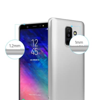 Samsung Galaxy A6 PLUS 2018 Suojakuori Kotelo (Hopea)
