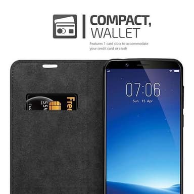 Vivo Y71 Suojakuori Lompakkokotelo (Ruskea)