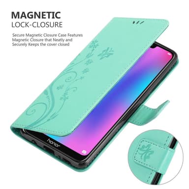 Honor 8C Suojakuori Lompakkokotelo (Turkoosi)