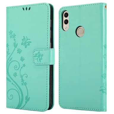 Honor 8C Suojakuori Lompakkokotelo (Turkoosi)