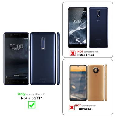 Nokia 5 2017 Suojakuori Kotelo Case (Punainen)