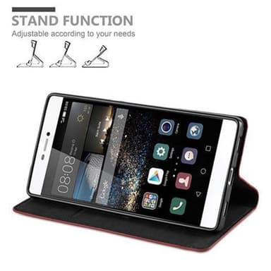 Huawei P8 Suojakuori Lompakkokotelo (Punainen)