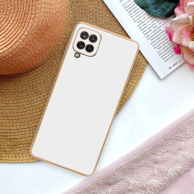 Samsung Galaxy A12 / M12 Suojakuori Cover (Valkoinen)