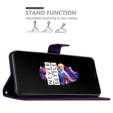 OnePlus 5 Suojakuori Lompakkokotelo (Violetti)