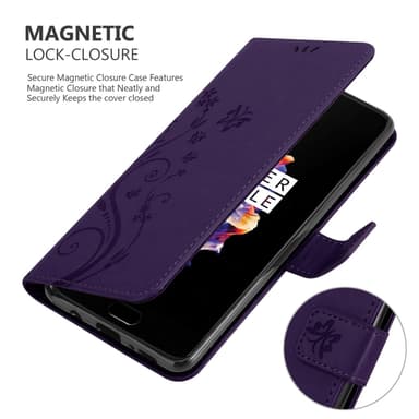 OnePlus 5 Suojakuori Lompakkokotelo (Violetti)