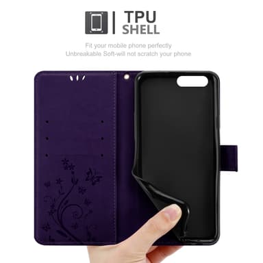 OnePlus 5 Suojakuori Lompakkokotelo (Violetti)