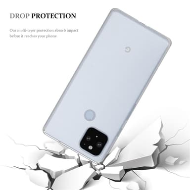 Google PIXEL 5 XL Suojakuori Kotelo (Läpinäkyvä)