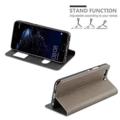 Lompakkokotelo Huawei P10 Case (Ruskea)