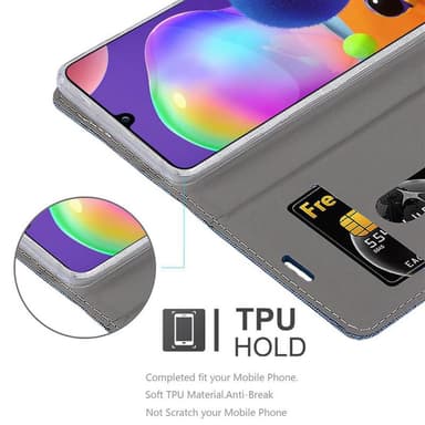 Samsung Galaxy A31 Suojakuori Lompakkokotelo (Sininen)