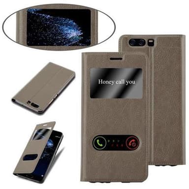 Lompakkokotelo Huawei P10 Case (Ruskea)