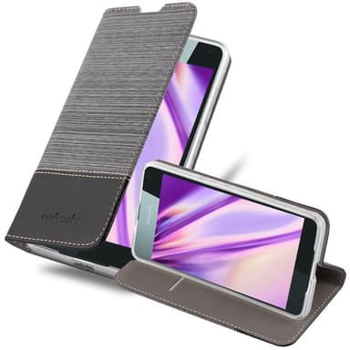 Nokia Lumia 650 Suojakuori Lompakkokotelo (harmaa)