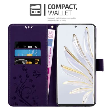 Honor 70 Suojakuori Lompakkokotelo (Violetti)