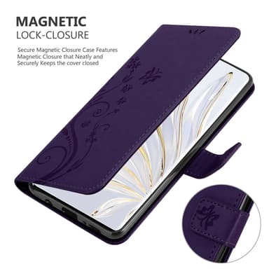 Honor 70 Suojakuori Lompakkokotelo (Violetti)
