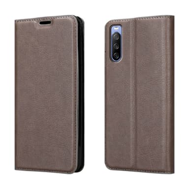 Sony Xperia 10 III Suojakuori Lompakkokotelo (Ruskea)