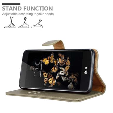 LG K8 2016 Suojakuori Lompakkokotelo (Ruskea)