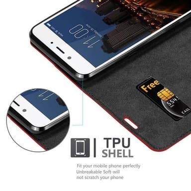 ZTE Nubia N2 Suojakuori Lompakkokotelo (Punainen)
