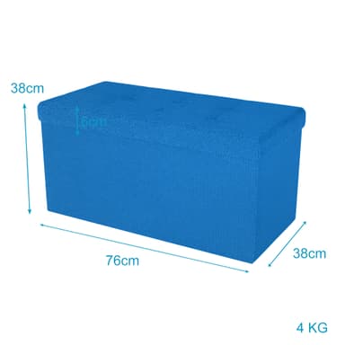 Taitettava Jakkara 76x38x38 cm Jalkatuki (sininen)