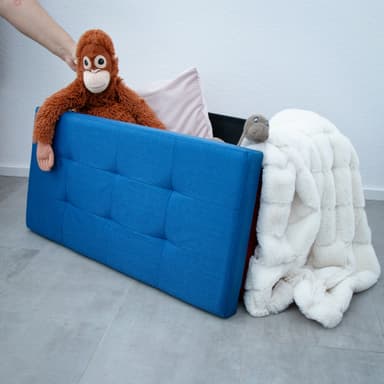 Taitettava Jakkara 76x38x38 cm Jalkatuki (sininen)