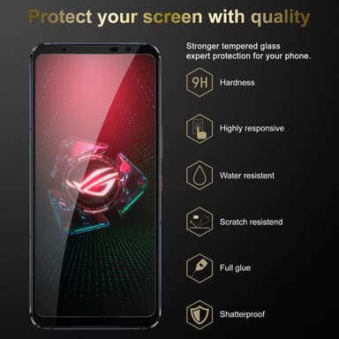 Asus ROG Phone 5 Suojakalvo Karkaistu lasi Näytönsuoja