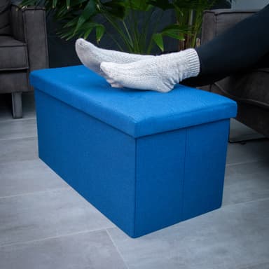 Taitettava Jakkara 76x38x38 cm Jalkatuki (sininen)