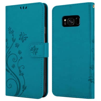 Samsung Galaxy S8 Suojakuori Lompakkokotelo (Sininen)