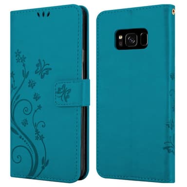 Samsung Galaxy S8 Suojakuori Lompakkokotelo (Sininen)