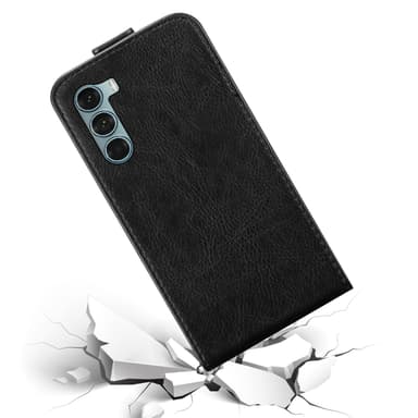 Motorola MOTO G200 5G Suojakuori Lompakkokotelo (Musta)